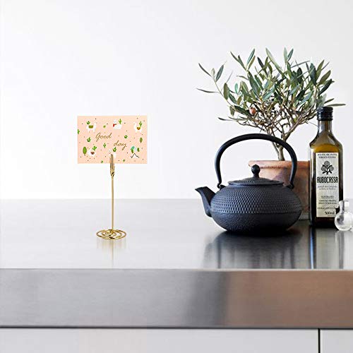 Artliving 12pcs Place Card Holder Memo Holder Clip Photo Holder Table Number Holder - color: Gold