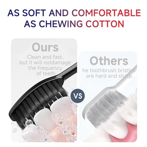 50 PCS Individually Wrapped Bulk Toothbrush Pack, Disposable Soft Bristle for Adult or Kid, Ergonomic Handle, Perfect for Travel, Hotel, Donation