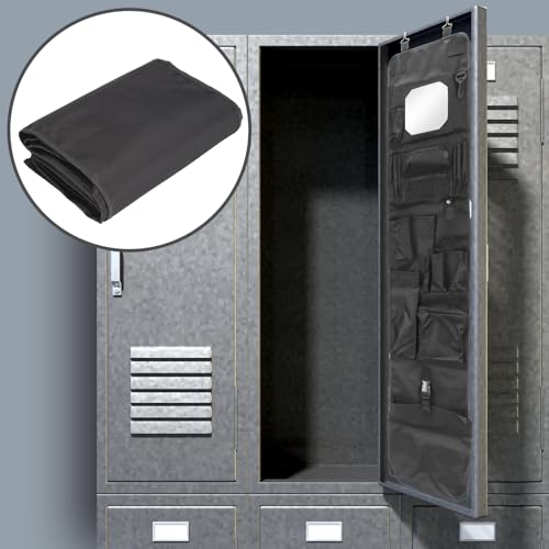 Police Style Hanging Closet, 52 x 11 Inches Shelf Hanging Work Locker Organizer, 600D Oxford Cloth Door Locker Organization for Police Security Law Enforcement