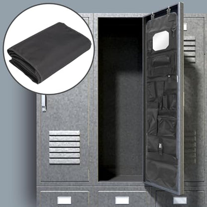 Police Style Hanging Closet, 52 x 11 Inches Shelf Hanging Work Locker Organizer, 600D Oxford Cloth Door Locker Organization for Police Security Law Enforcement