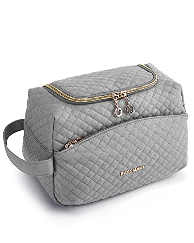 BAGSMART Toiletry Bag for women Travel Toiletry Bag with Large Opening,Travel Essential,Travel Bag for Toiletries Accessories,Black