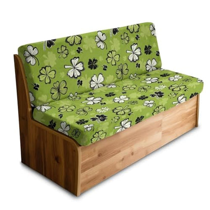 Green Shamrock Pattern 2 Pack RV Dinette Cushion Covers Breathable Camper Cushion Slipcover Replacement Non-Slip St. Patrick's Day Accessories for RV Camper Car Bench - color: Green Shamrock