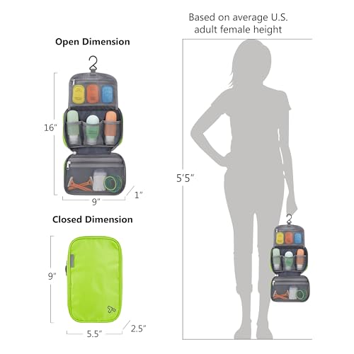 Travelon Compact Hanging Toiletry Kit - color: Lime