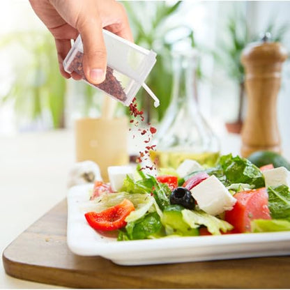 LemonRoad 2 Pcs Mini Travel Salt and Pepper Shakers, Dishwasher Safe Portable and Refillable Spice Shaker with Lids for Outdoor Camping Cooking