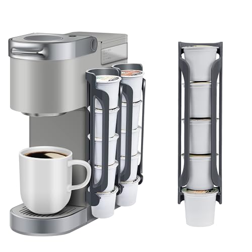 kedofa K Cup Holder for Keurig: Coffee Pod Holders for Counter Small Space - Kcup holders for Wall Mount (2, Gray) - color: Gray, size: 2 Pack /For 10 K-Cups