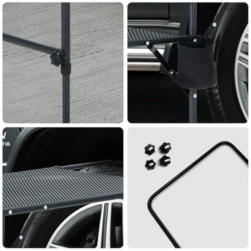 Nice C Tailgate Table, Car Desk, Aluminum Tailgate Table, Car Camping, Mounted Camping Tables, Overlanding Gear, Vehicle Tables, Adjustable Height & Length, Lightweight