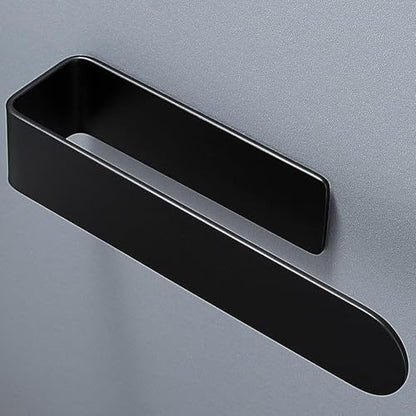 Taozun Hand Towel Bar Bathroom Towel Holder Black Single Towel Rack Self Adhesive Towel Ring Stainless Steel Towel Rail for Bathroom Kitchen, 2 Packs - color: Black, size: 8-inch(2 Pack)