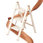 3 Step Ladder, Folding Step Stool with Wider Pedal, Anti-Slip Feet & Non Slip Stripes, Aluminum Sturdy Material, 300Lbs Capacity, Elegant Look of Cream Chocolate Better Matches Your Home - color: Cream Chocolate, size: 3 Step