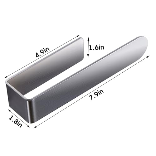 Taozun Hand Towel Holder/Hand Towel Ring - Self Adhesive Bathroom Towel Bar Stick on Wall, SUS 304 Stainless Steel Brushed - color: Silver, size: 8-inch