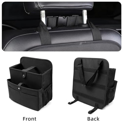 TAIKOO Front Seat Car Organizer Passenger Seat Organizer for Car Truck SUV | Leather Car Seat Organizer with Large 13.8" Pocket for Laptop Tablet File Folder, Hanging Backseat Storage for Vehicle