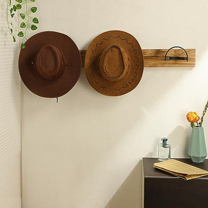 Taozun 4 Pack of Wall-mounted Cowboy Hat Rack, Powder-coated and Curved Hat Holders, Hat-shaped Protective Hat Hanger for Storage and Display, Easy Drilling Installation - style: 4 Packs