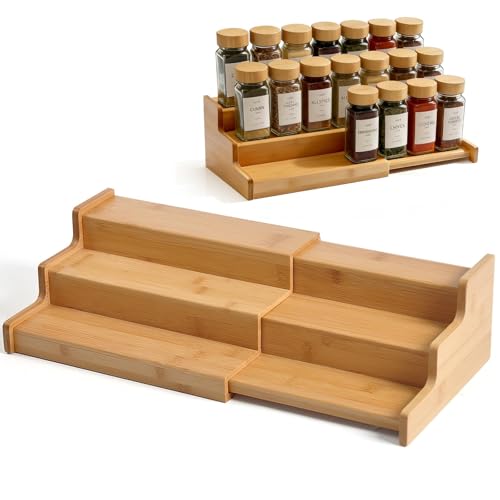 JinDoWin Spice Rack Organizer For Cabinet, Spice Organization For Cabinet, Spice Rack For Countertop,15.7 Inch Adjustable Seasoning Organizer Spice Organizer (1 Pack, Medium) - color: 1 Pack