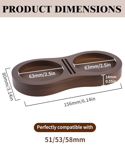 Tamping Station, Walnut Espresso Tamping Station, Espresso Accessories Organizer Compact Coffee Tamper Holder Coffee Maker Tool - color: Brown Station