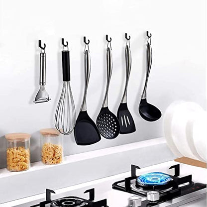 58 Pieces Key Hooks, Black Small Hooks for Hanging Hat, Jewelry, Steel Metal Hook, Kitchen Little Towel Hook with Black Screws for Farmhouse Retro Crafting Projects - color: 0.87"×0.59", Black