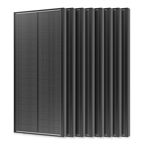 18BB N-Type 800 Watt Solar Panel, 12V 8PCS 100W Solar Panels, 25% High-Efficiency, Monocrystalline PV Modules, for RV, Marine, Boat, Shed Farm, Rooftop, Farm and Off-Grid System - style: 800W-100W 8PC