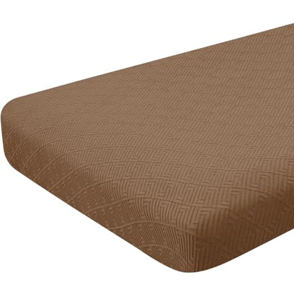 ZNSAYOTX Stretch Cushion Covers Sofa Loveseat Cushion Couch Seat Covers Slipcovers Soft Replacement Unique Pattern Furniture Protector with Elastic Bottom (Light Coffee, 1 Pc 2-Seat Cushion Cover) - color: Light Coffee, size: 1 Cushion Loveseat