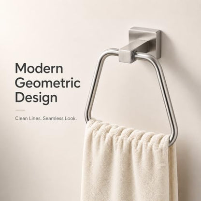 Brushed Nickel Towel Ring for Bathroom, Kitchen Bath Towel Holder Hangers Wall Mount Heavy Duty Stainless Steel - color: Brushed Nickel, size: 1 Pack