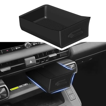 Center Console Organizer Compatible with RAV4 2026 Stable Installation Upper Cubby Drawer Silicone Under Screen Storage Box - size: RAV4-Center Wireless Tray-26
