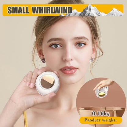 Portable Silent Mini Bladeless Electric fan Clip-On,3-Speed Rotatable Hands-FreeClip-On Fan for Shirt and Waist,Portable Mini Bladeless Fan Clip-On,For Outdoor & Travel & Office,Travel Accessories