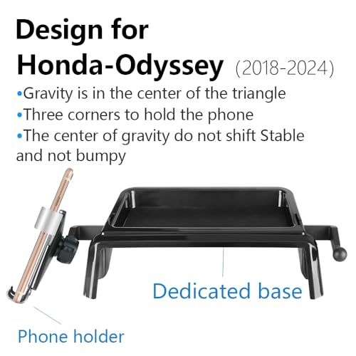 Car Phone Holder Center Console Organizer Tray for Honda Odyssey 2018 2019 2020 2021 2022 2023 2024 [Not for 2025-2026]Auto Interior Accessories Best Cell Phones Mount Dashboard Mobile CellPhone Stand