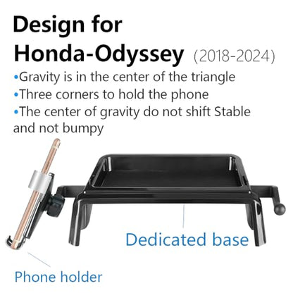 Car Phone Holder Center Console Organizer Tray for Honda Odyssey 2018 2019 2020 2021 2022 2023 2024 [Not for 2025-2026]Auto Interior Accessories Best Cell Phones Mount Dashboard Mobile CellPhone Stand