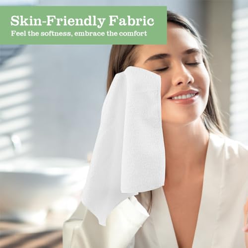 UNIMADE Washcloths Bulk - 400 Pack - Face Towels (12" x 12"), Highly Soft Wash Cloths and Hand Towels, Fast Drying Multi-Purpose Microfiber Cleansing Cloths for Bathroom, Hotel, Spa, and Salon - White - color: White, size: 400Pack
