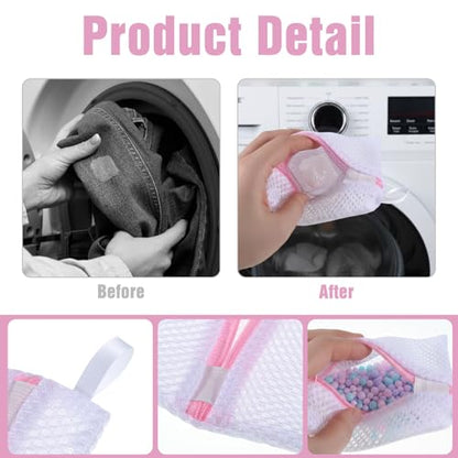 5 Pcs Anti-Sticking Laundry Pod Storage Bag Portable Laundry Pods Dissolution Protection Bag Scent Beads Bags Small Foldable Mesh Laundrys Durable Storage Bags for Pods Scented Beads