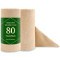 Jessy Home 80 Pack Microfiber Cleaning Cloth Roll Reusable Paper Towels 12"x12" Tear Away Cloth, Microfiber Towels for Cars, Wash Cloths, Lint Free Rags for House, Kitchen,Window,Cleaning Supplies - color: Apricot Yellow