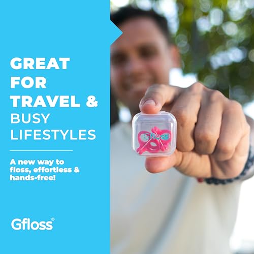 Gfloss Hands-Free Dental Floss - 120 Count (Pack of 3) + Light Travel Case - Easy to Use, Discreet Flossers for Adults | Travel Floss | Thin Soft Floss | PFAS-Free | Unwaxed - size: 120 Count ( pack of 3)