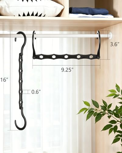 AMKUFO Hangers-Space-Saving 16 Pack Space-Saver, Plastic Magic Hangers for Small Closet Organization, Multifuctional Clothes Hangers for Closet Organizer and Storage, Small Sapce Home Essentials - size: 16 Pack