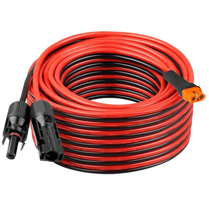 10AWG 40FT Solar to XT60i Extension Cable 3 6 10 35 50 75 100FT Heavy Duty Adapter Cable Connector XT60i Wire for Portable Power Station, Solar Panel, RV, Battery, Renewable Energy Applications - size: 40FT