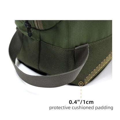 Travel Toiletry Bag 8L, Large Packing Cube with Waterproof TPU Wet/Dry Compartment - color: Medium Olive, size: 8L