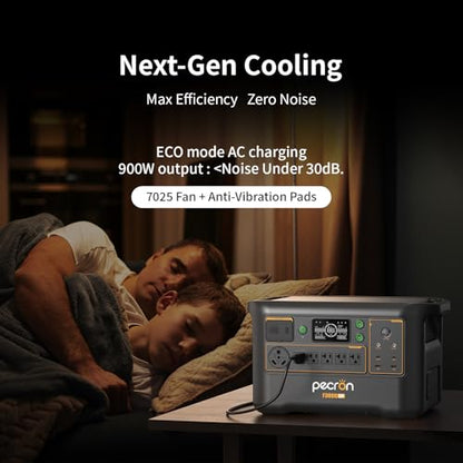 PECRON F3000LFP Solar Generator with 300W Solar Panel, 3072Wh Portable Power Station, 3600W LiFePO4 Battery Home Backup, Fast Charging Lithium Battery with 100W USB-C for Home, Camping, RV, Emergency - style: F3000LFP+300W