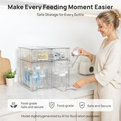Vtopmart Clear Organizer - style: 4 Large+4 Small