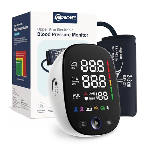 Blood Pressure Monitor for Home Use - Accurate Upper Arm BP Machine with Large Color-Backlit LED Display, 240 Memory for 2 Users, Adjustabler Wide Cuff 8.5-16.5", Voice Broadcast & Dual Power Mode