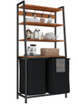 Furnulem 4 Tiers Laundry Hamper with Shelf and Hooks, Tall Laundry Basket Sorter with 2 Removable Bags, Double Clothes Hampers Organizers for Bathroom Bedroom