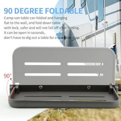 LOQJSS RV Aluminum Foldable Shelf,90° Foldable Wall Shelf RV Shelves Aluminum RV Shelf,Wall-Mounted Folding Shelves,for Camper, Trailer Bed, Kitchen and Sofas