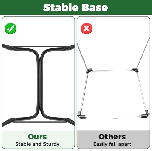 2PCS Outdoor Trash Bag Holder Metal Garden Trash Bag Holder for Yard Waste Stand Holds 30-45 Gallons Leaf Bag Holder with 4 Clips for Leaves Camping Lawn Party Weeding Yard Gardening（2pcs+8clips） - color: 2pcs+8clips