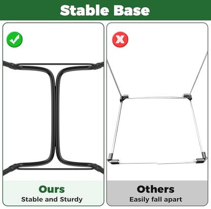 2PCS Outdoor Trash Bag Holder Metal Garden Trash Bag Holder for Yard Waste Stand Holds 30-45 Gallons Leaf Bag Holder with 4 Clips for Leaves Camping Lawn Party Weeding Yard Gardening（2pcs+8clips） - color: 2pcs+8clips