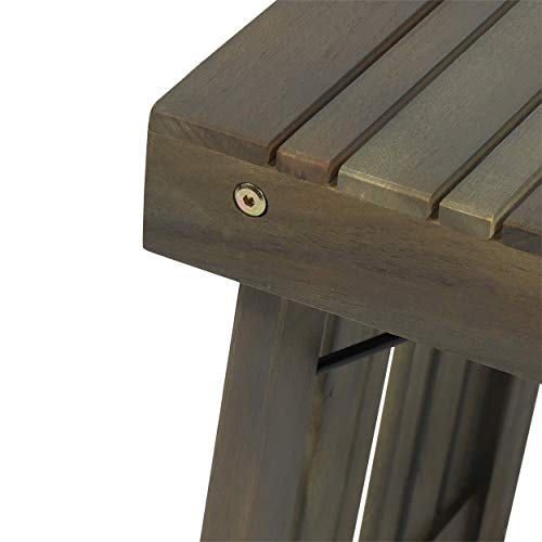 Christopher Knight Home Howard Outdoor Acacia Wood Folding Side Table, Gray Finish - color: Gray Finish