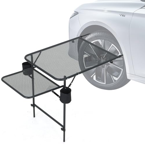 Nice C Tailgate Table, Car Desk, Aluminum Tailgate Table, Car Camping, Mounted Camping Tables, Overlanding Gear, Vehicle Tables, Adjustable Height & Length, Lightweight