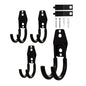 4 Pack Garage Hooks Heavy Duty, Steel Utility Ladder Hooks for Hanging Tools,Bikes, Hoses and Ropes - Wall Mount Organizer with Anti-Slip Coating（2.8in）