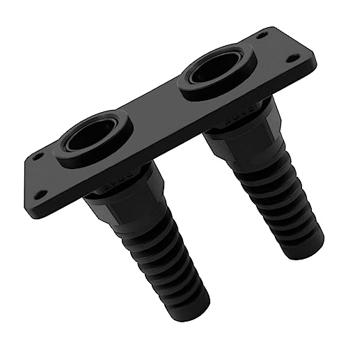 ISURE MARINE PG16 Cable Gland with Anodized Aluminum Base Antirust Anti-corrosive Waterproof IP68 Nylon Joint Adjustable Locknut for 8-14mm Wire Thread Integrated Two Cable Gland