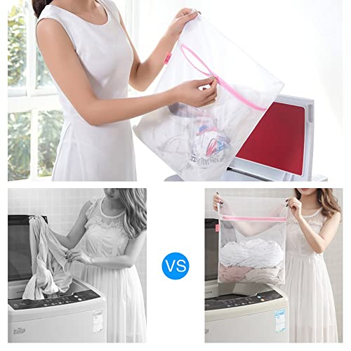 GOGOODA Mesh Laundry Bags for Delicates Durable Protective Wash Bags Travel Storage Bags for Intimates Lingerie, 7PCS (1XXL, 1XL,1L,1M,1S,2 bra bags) - size: 1XXL, 1XL,1L,1M,1S,2 bra bags