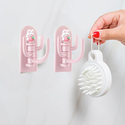 2 Pcs Swivel Hook Heavy Duty Folding Swing Arm Triple Coat Hook with Multi Three Foldable Arms Towel/Clothes Hanger for Bathroom Kitchen Garage Wall Mounted,Pink - color: 2 Pcs Swivel Hook Pink