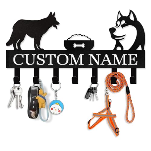 Personalized Dog Leash Holder for Wall - Custom Dog Leash Holder for Wall with Pet's Name, Metal Dog Stuff Storage Organizer, Dog Leash Hangers for Wall, Dog Decor Gifts for Entryway, Farmhouse - color: 07 Dog