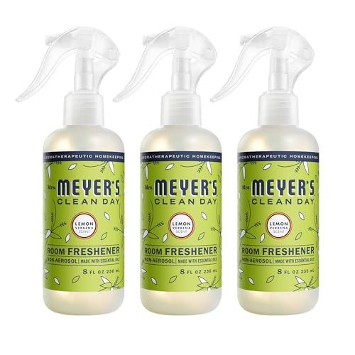 MRS. MEYER'S CLEAN DAY Room Freshener, Lemon Verbena Scent, 8 Ounce Non-Aerosol Spray Bottle (Pack of 3) - size: 8 Fl Oz (Pack of 3)