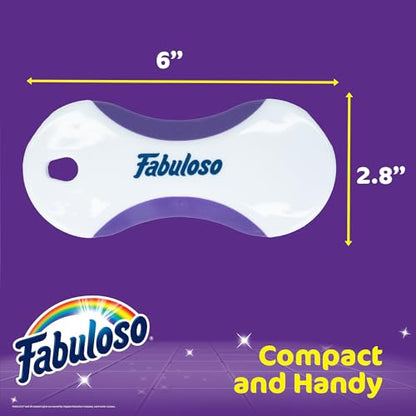 Fabuloso Cleaning Brush, Compact Hand Scrub Brush with Easy Grip Rubber Texture for Kitchen, Bathroom, Tile, Baseboards and Floors, Firm Bristles for Indoor Surface Cleaning, White & Purple, 6 Inch - size: Hand-Held Scrub Brush