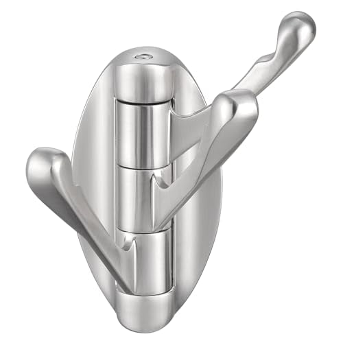 Angle Simple Bathroom Towel Hook, Metal Foldable Swivel Hook, Robe Coat Hanger for Wall, Brushed Nickel - color: Brushed Nickel, size: 1 Pack