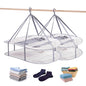 2 Tier Folding Mesh Clothes Drying Rack with Internal Fixation Stackable Sweater Drying Rack Portable Hanging Laundry Rack for Sweater,T-Shirt,Delicates,Swimsuit (2 Pack) - size: 2 Tier